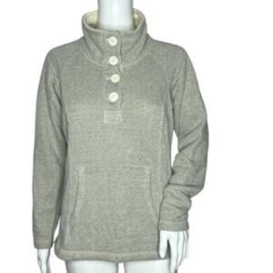 Columbia Gray Heather 1/4 Button-Up Women's Size S